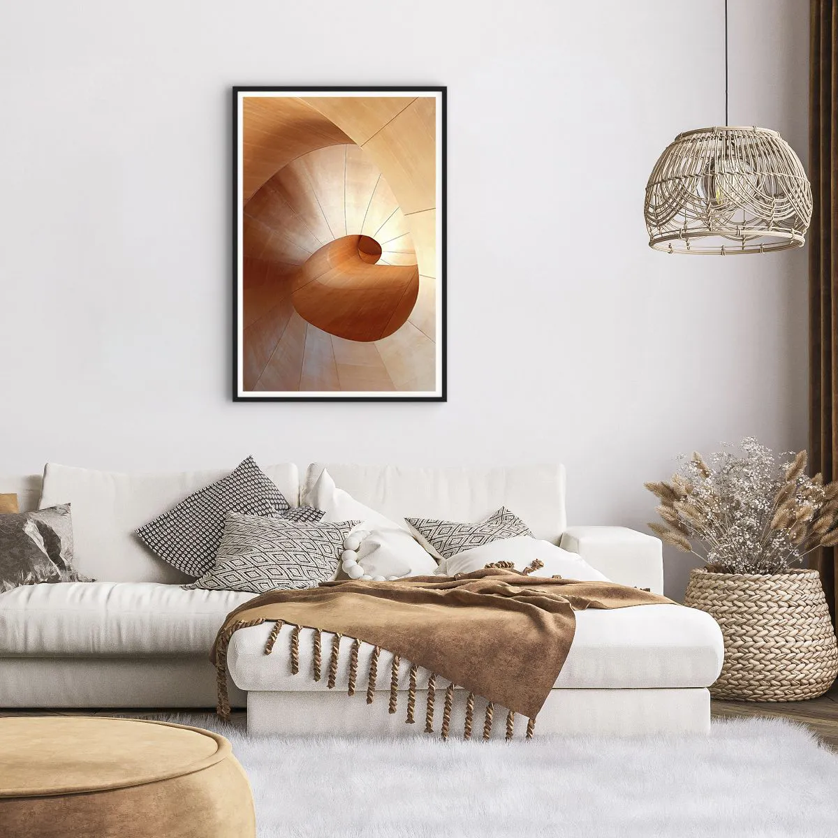 Plakat i sort ramme - Arkitektonisk serpentin - 61x91 cm