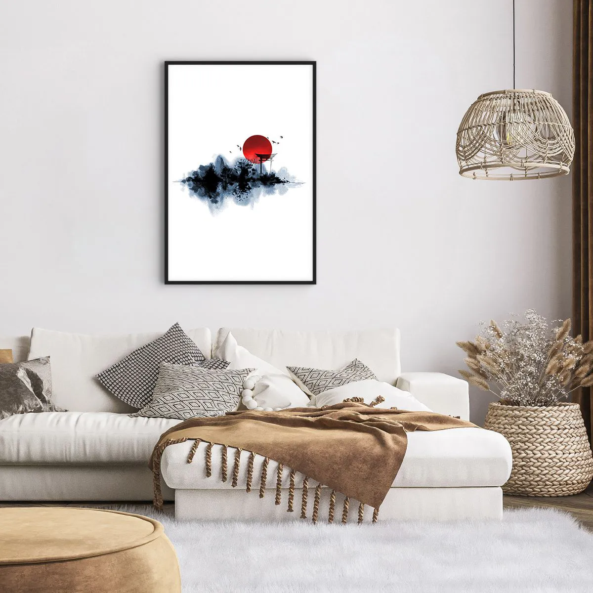 Póster en marco negro - Visión japonesa - 61x91 cm