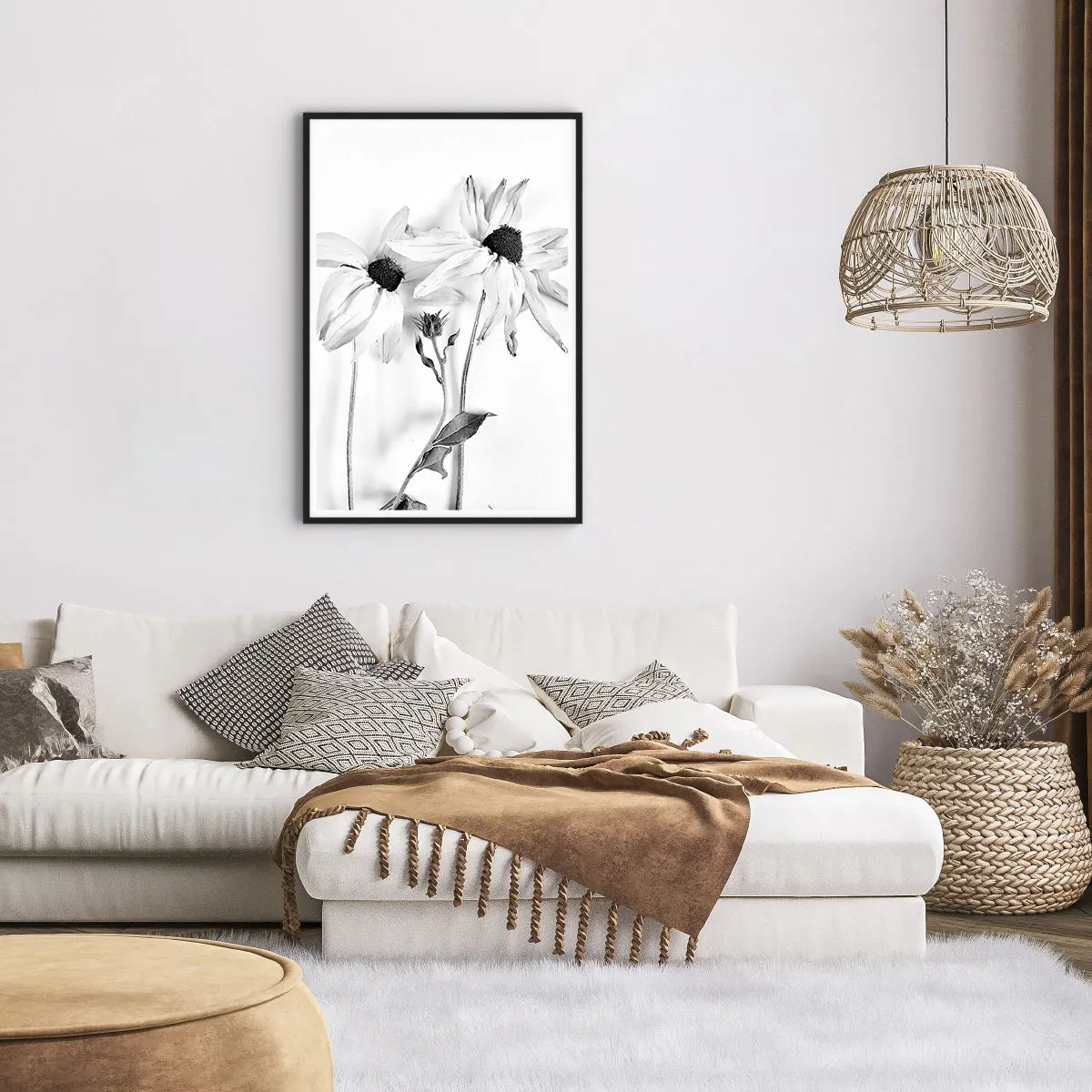 Plakat i sort ramme - Ingen ønsker at være alene - 61x91 cm