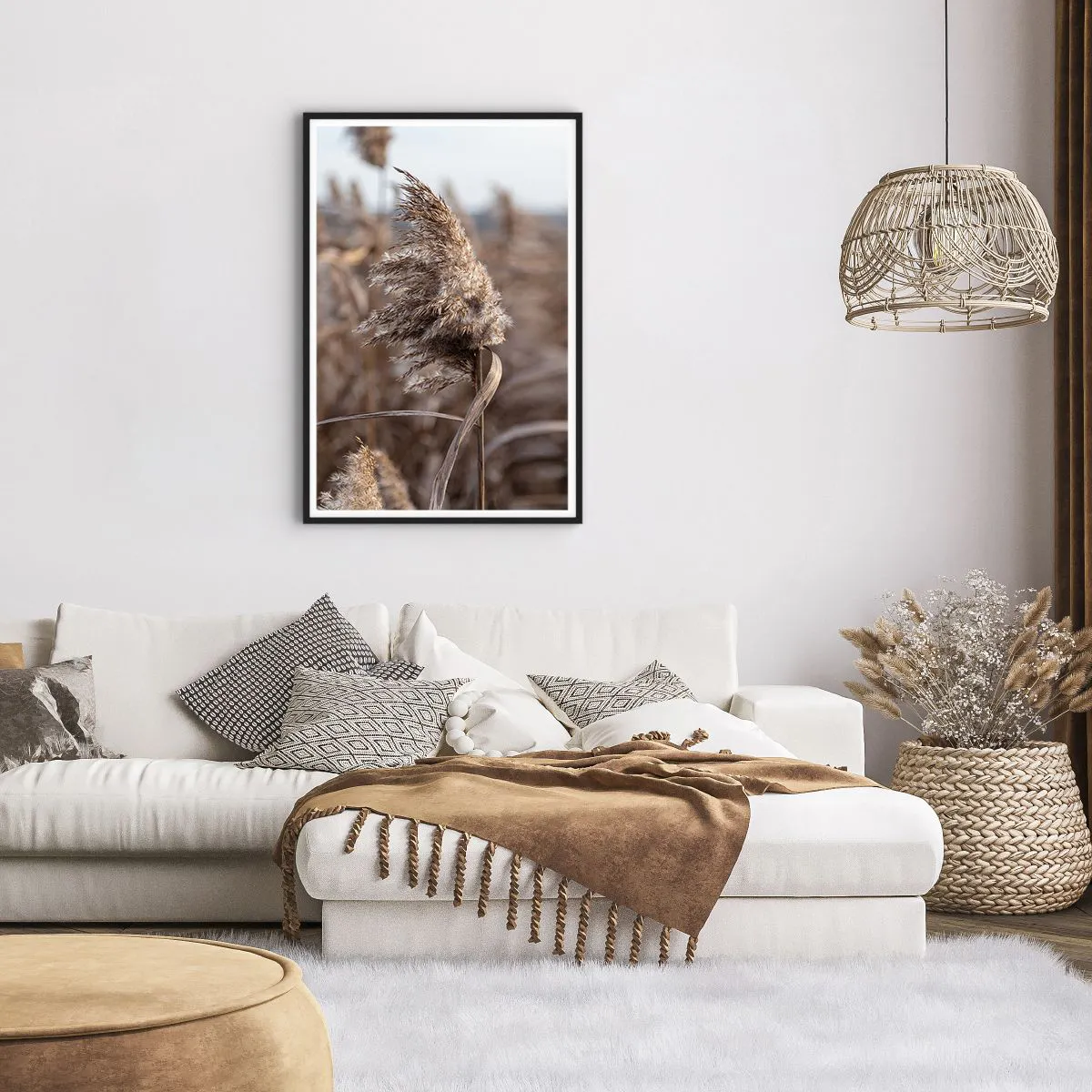 Poster in einem schwarzem Rahmen - Zeit, mit dem Wind zu gehen - 61x91 cm