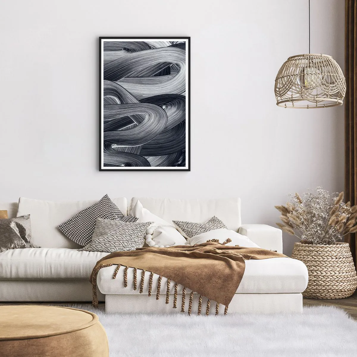 Affiche dans un cadre noir - Poster - La fluidité de la réalité - 61x91 cm