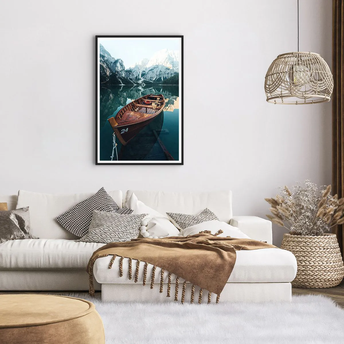 Affiche dans un cadre noir - Poster - Comme peint sur du verre - 61x91 cm