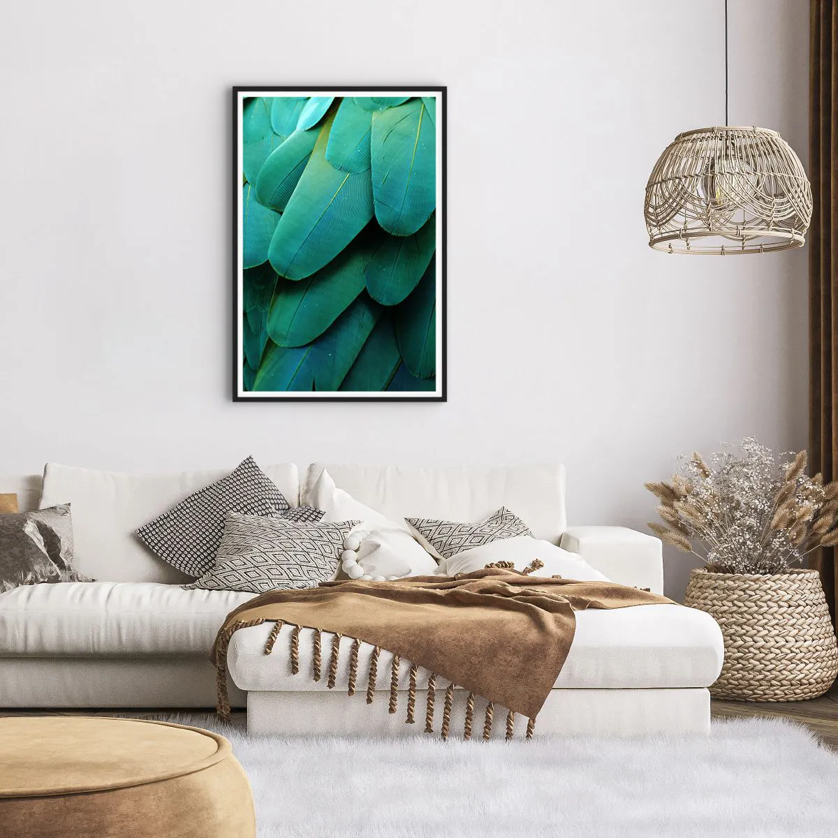 Poster in einem schwarzem Rahmen - Papageienartige Präzision - 61x91 cm