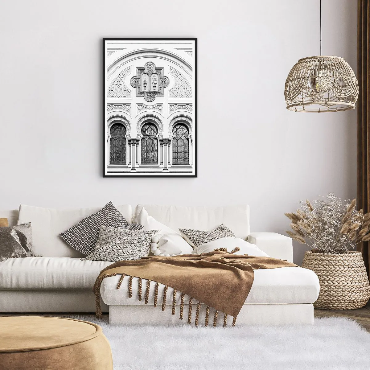 Affiche dans un cadre noir - Poster - À la frontière des cultures - 61x91 cm