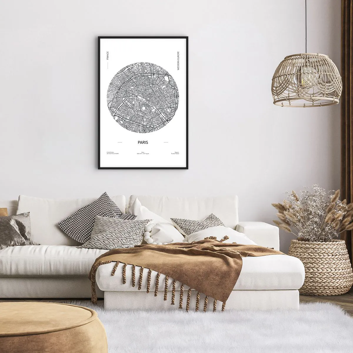 Plakát v černém rámu - Anatomie Paříže - 61x91 cm