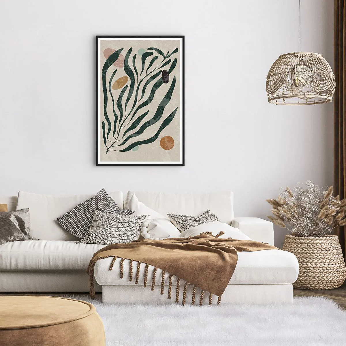 Plagát v čiernom ráme - Uprostred zelene - 61x91 cm