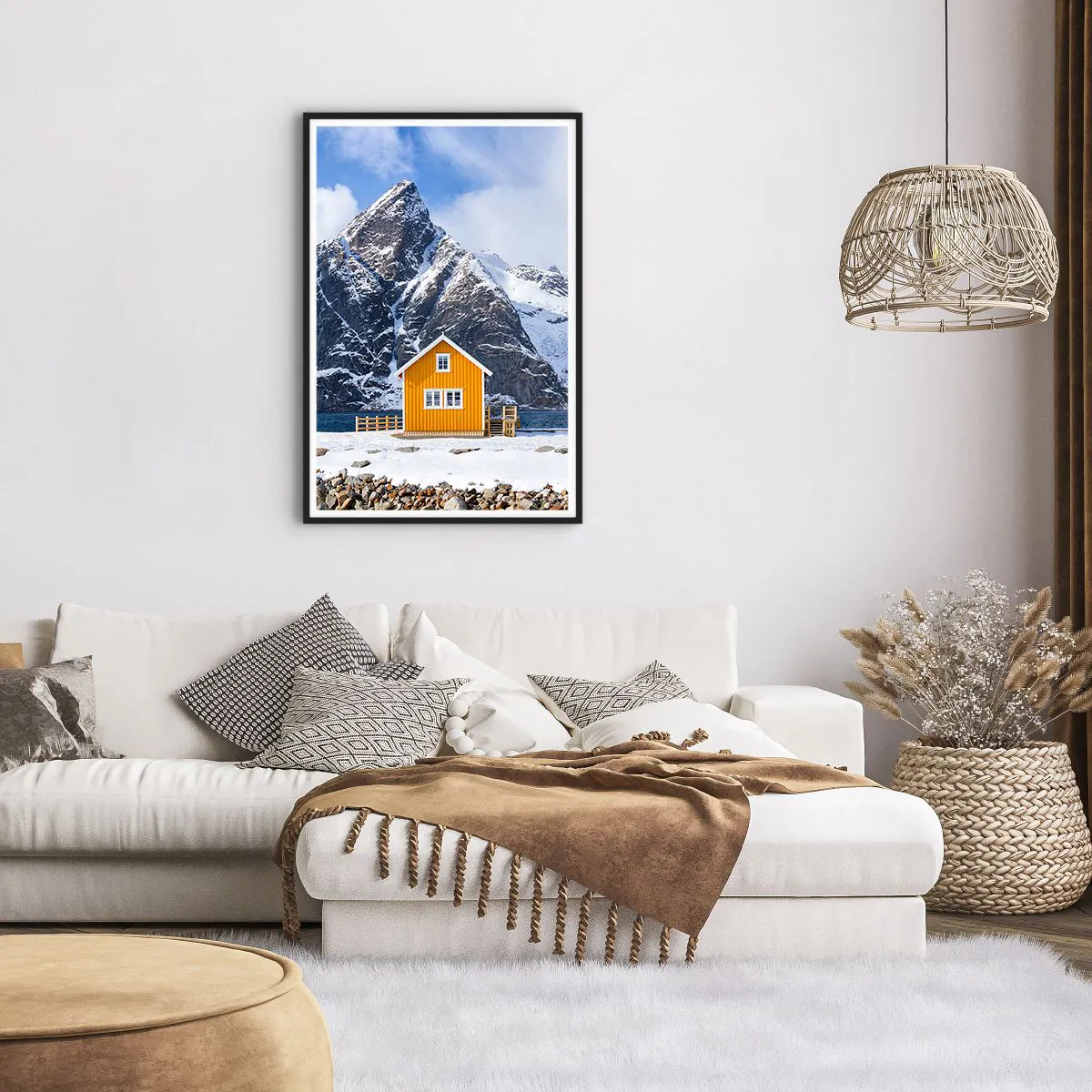 Plagát v čiernom ráme - Škandinávska dovolenka - 61x91 cm