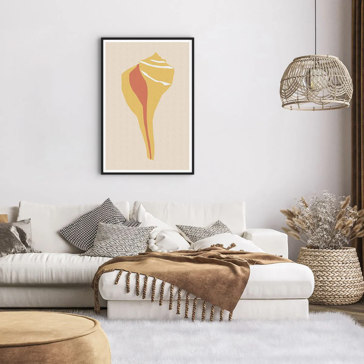 Plakat i sort ramme - Organisk abstraktion - vækst - 61x91 cm