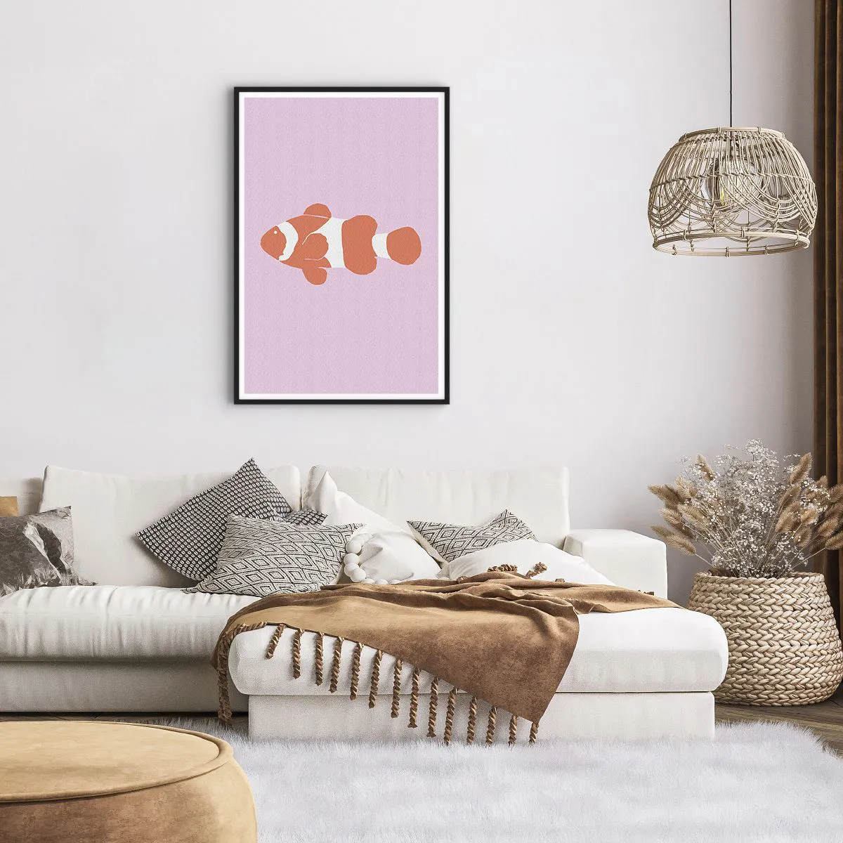 Plakat i sort ramme - I koraller til ansigt og hale - 61x91 cm