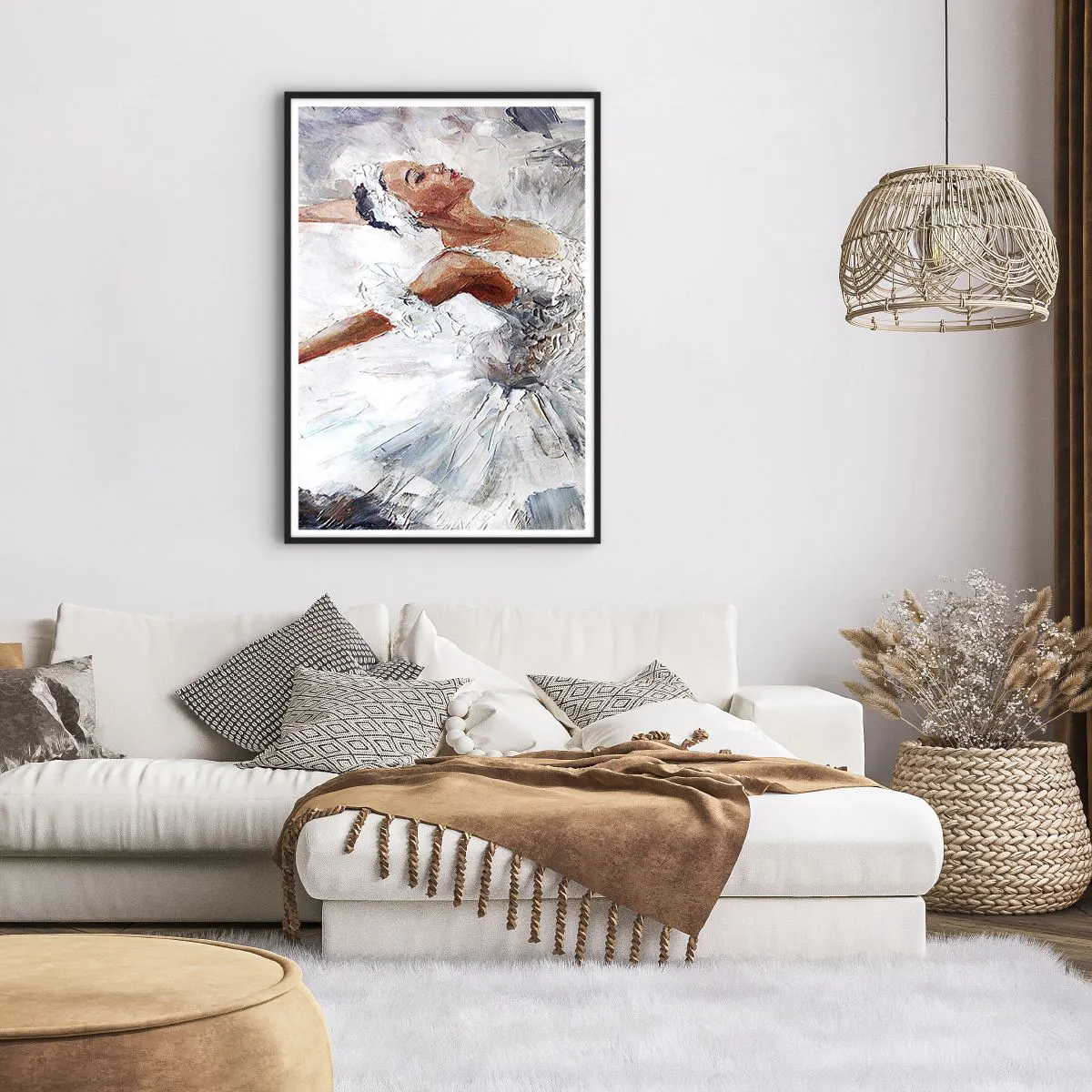 Poster in cornice nera - Delicata e leggera come il tulle - 70x100 cm