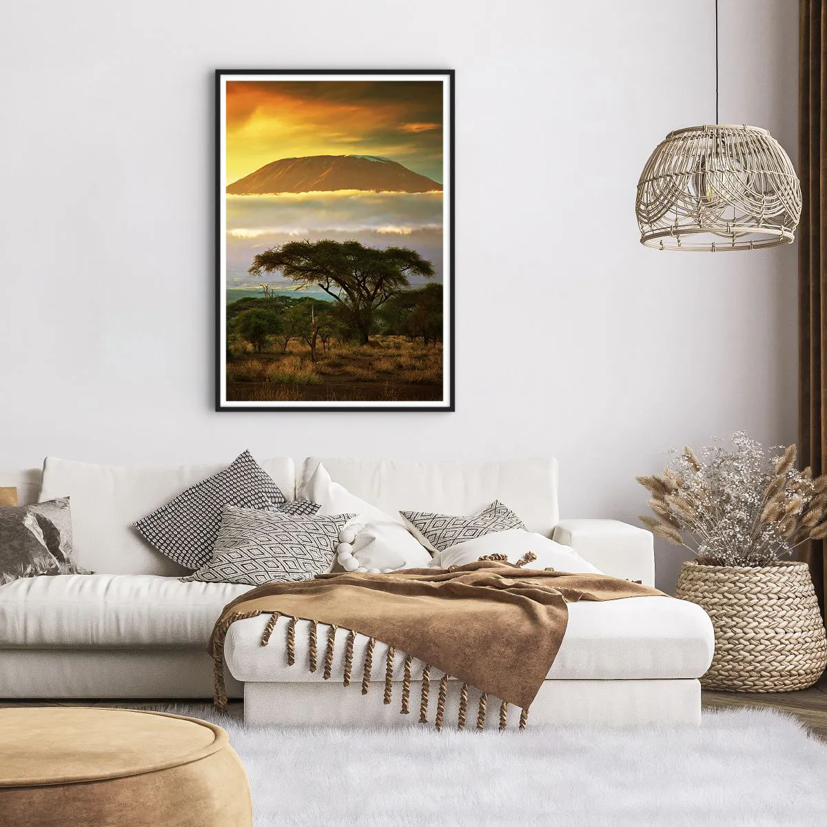 Poster în ramă neagră - Visul unui călător - 70x100 cm