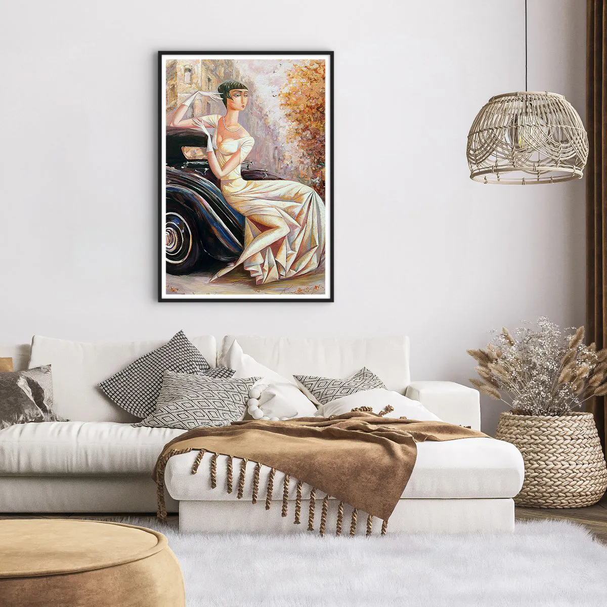 Plakat i sort ramme - Retro elegance - 70x100 cm