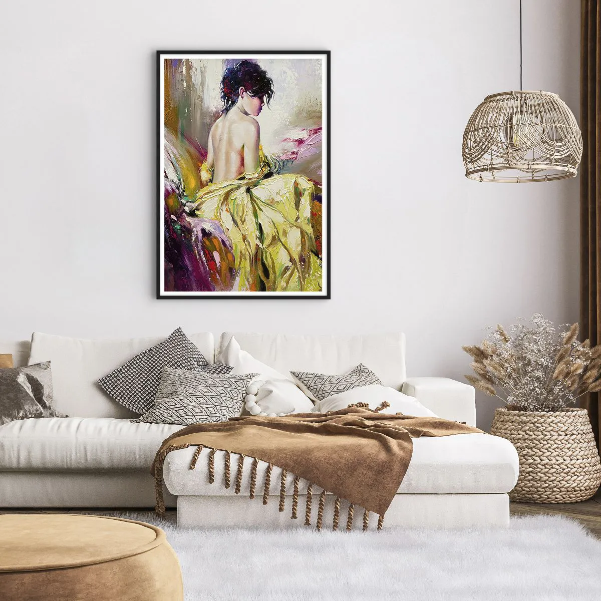 Pôster com moldura preta - Entre a boca e a borda do copo - 70x100 cm