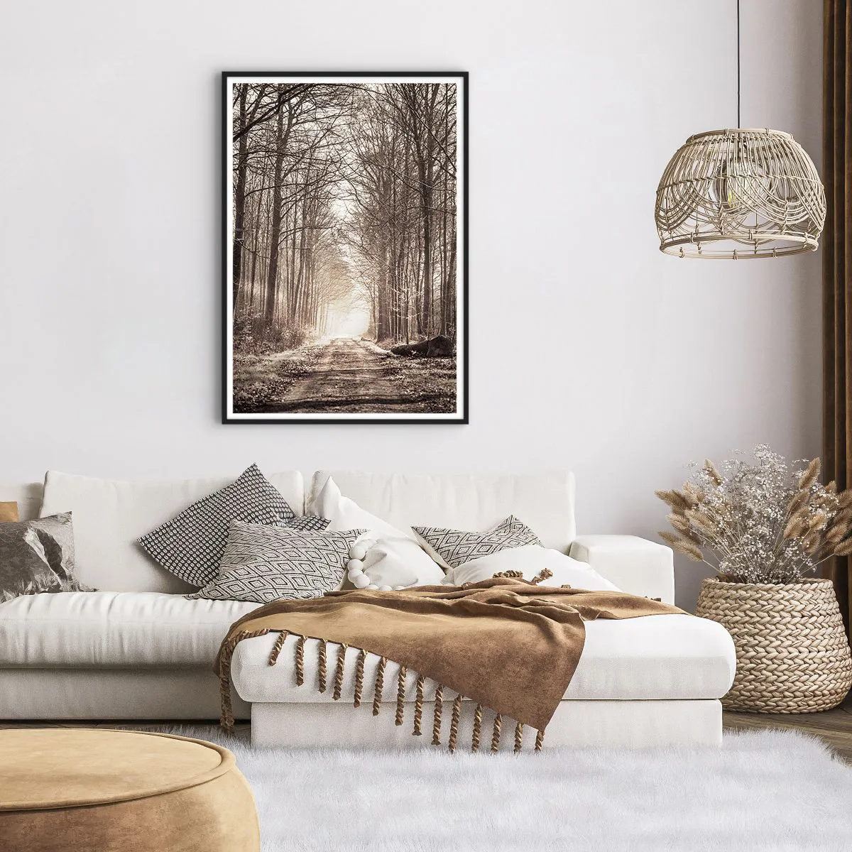 Poszter fehér keretben - Erdei katedrális - 70x100 cm