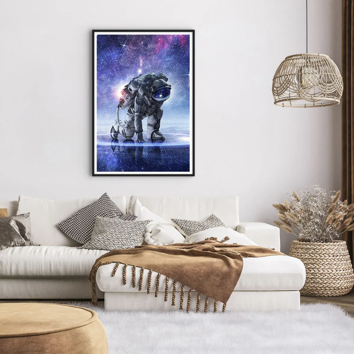 Plakat i sort ramme - Den stjerneklare himmel over mig - 70x100 cm