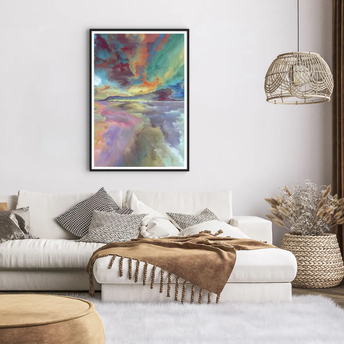 Affiche dans un cadre noir - Poster - Deux paradis - 70x100 cm