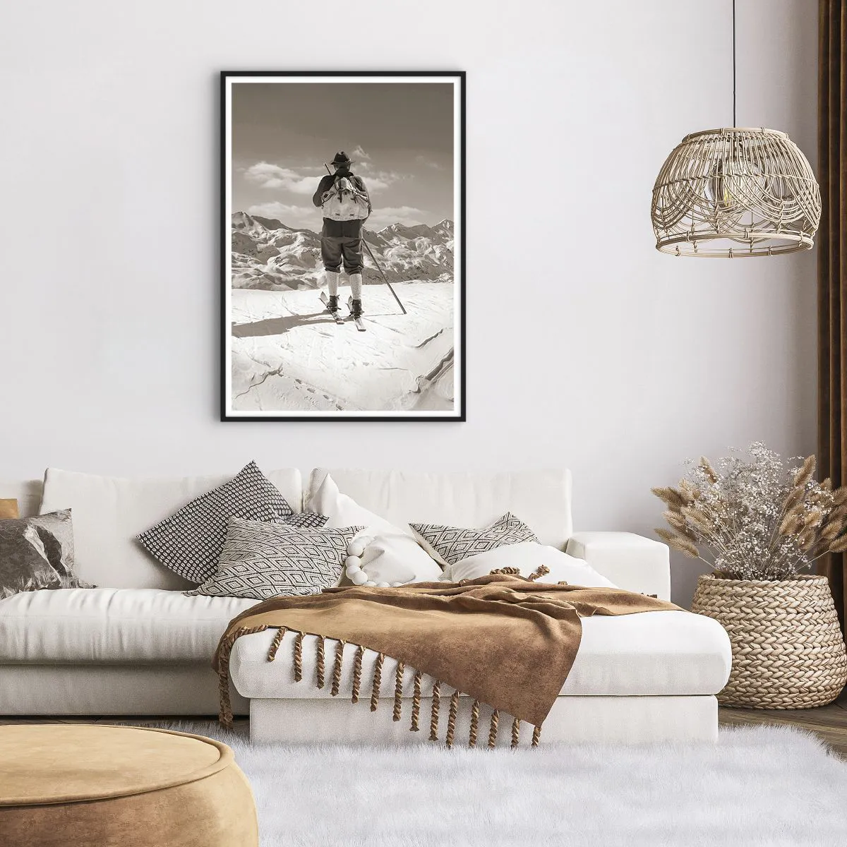 Poster in cornice nera - E i monti sono immutabili - 70x100 cm