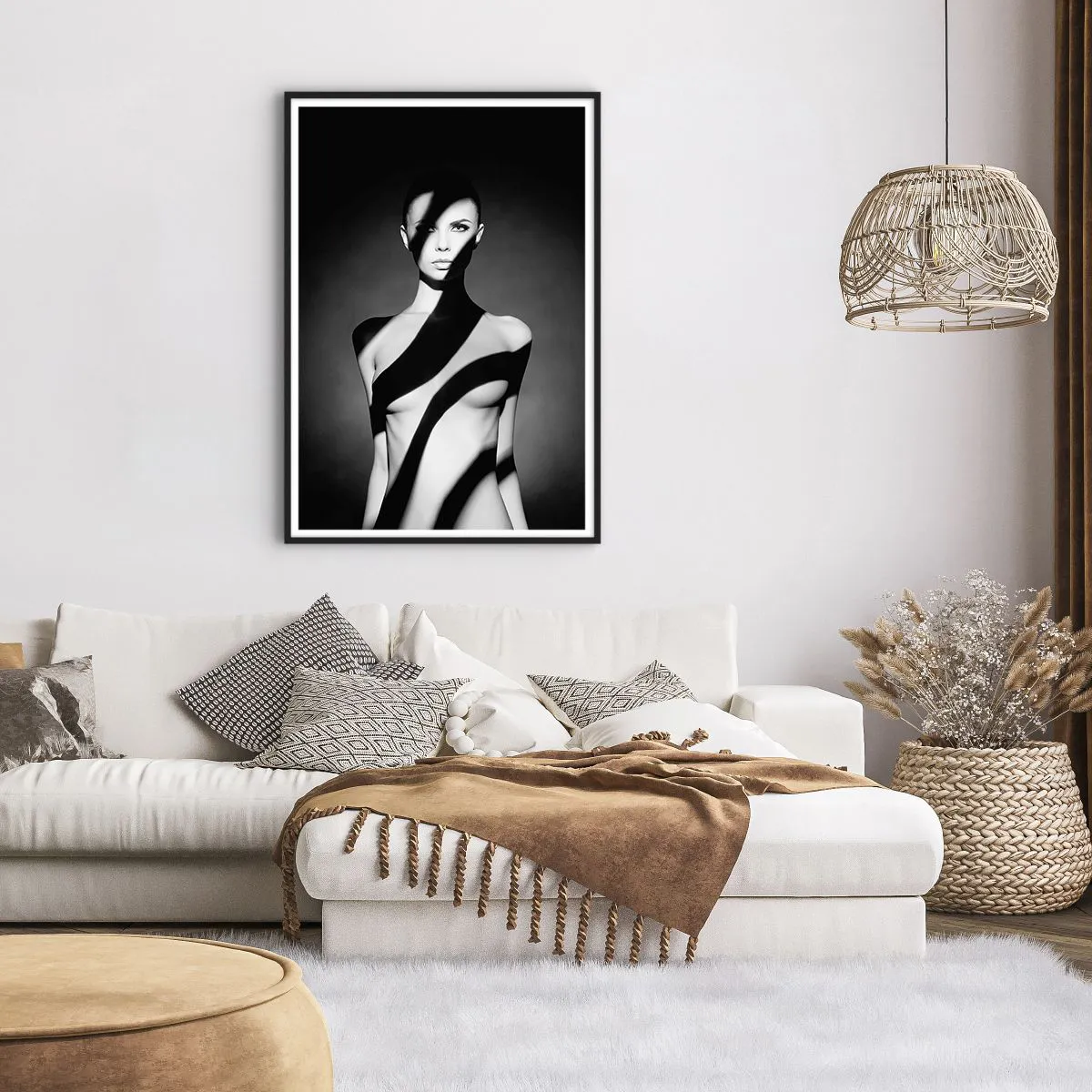 Affiche dans un cadre noir - Poster - Dans la brillance et l'ombre - 70x100 cm