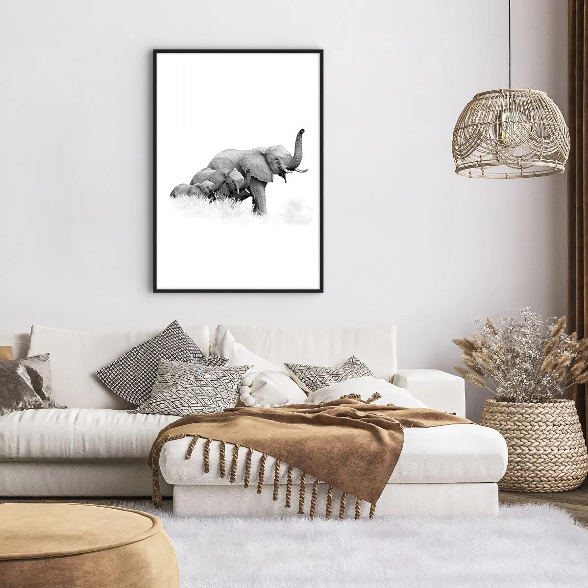 Plakát v černém rámu - Jedna, dvě, tři - 70x100 cm