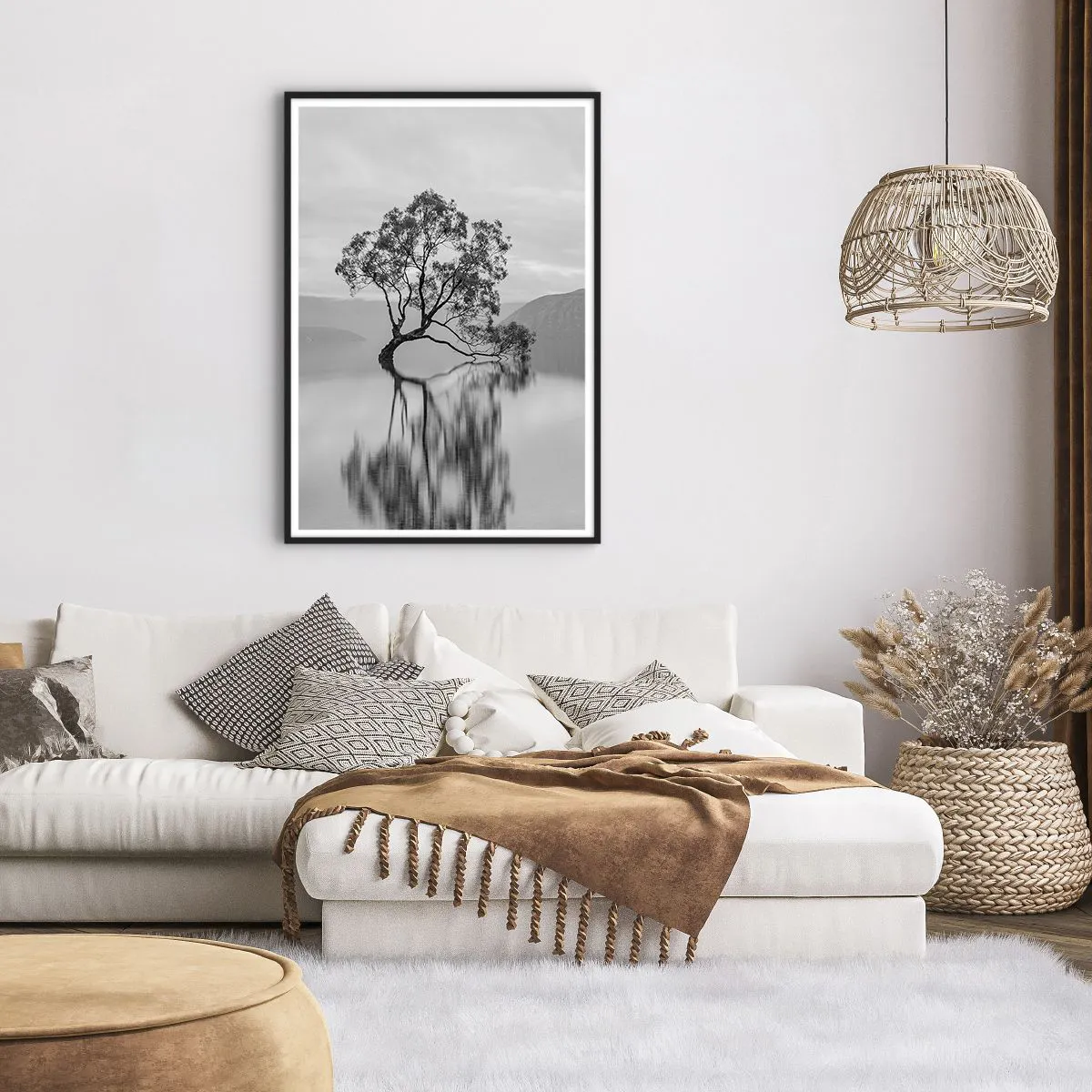 Plakat i sort ramme - Der findes et land - 70x100 cm