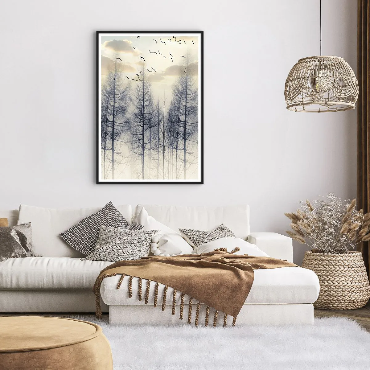 Plakat i sort ramme - Skovånder - 70x100 cm