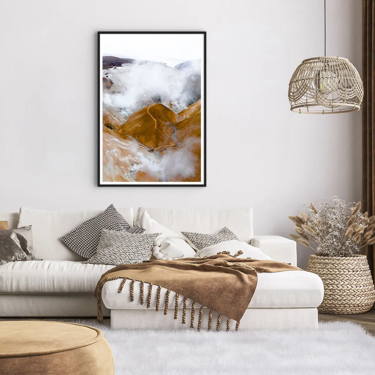 Poster in cornice nera - La bellezza severa dell'Islanda - 70x100 cm