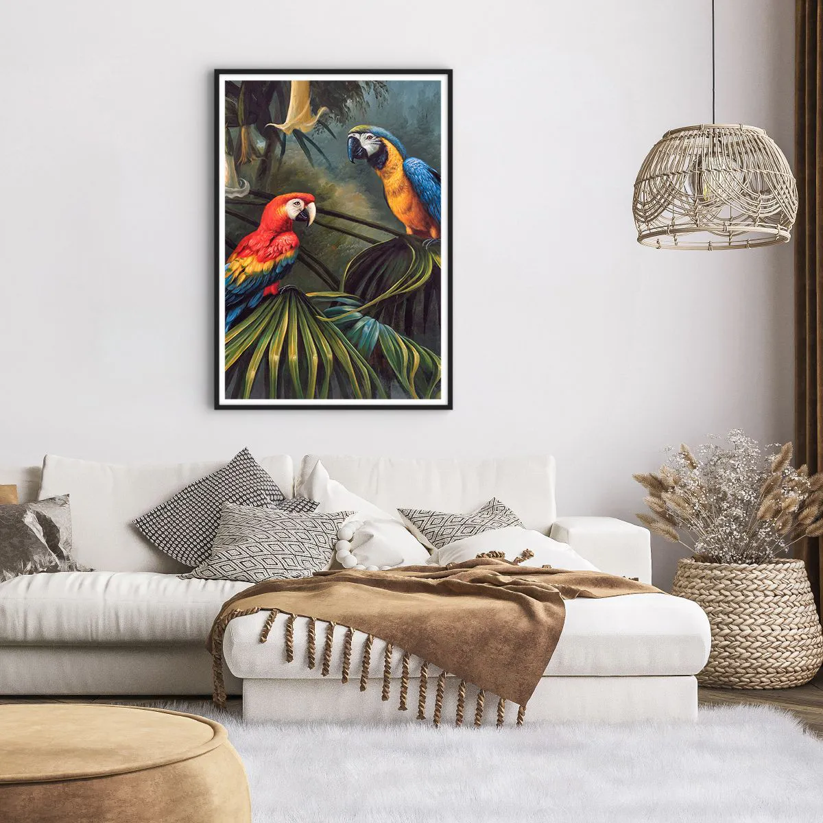 Poster in black frame - Romanticism in Tropics - 70x100 cm