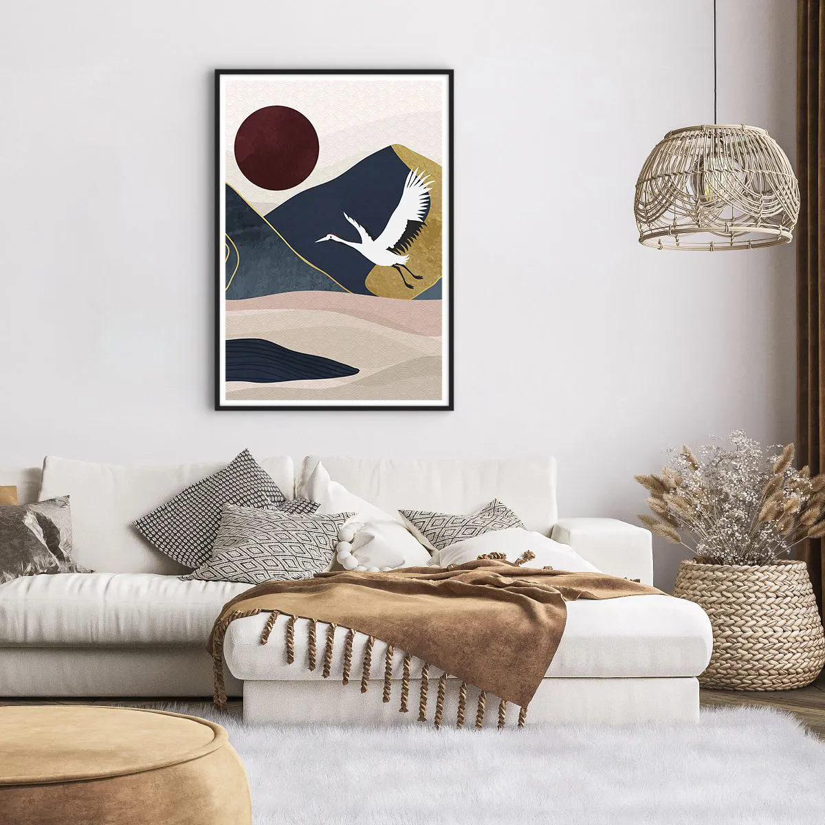 Poster în ramă neagră - Și ziua a zburat din nou - 70x100 cm