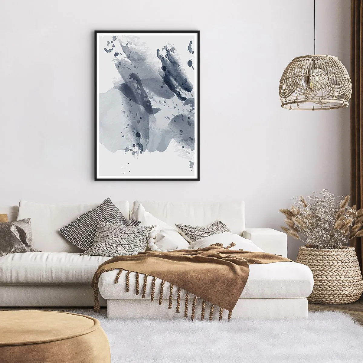 Plakat i sort ramme - En undersøgelse af vandets natur - 70x100 cm