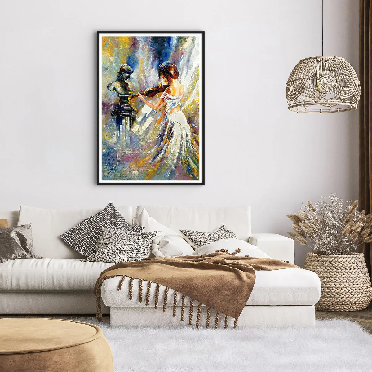 Affiche dans un cadre noir - Poster - Revivre avec émotion - 70x100 cm