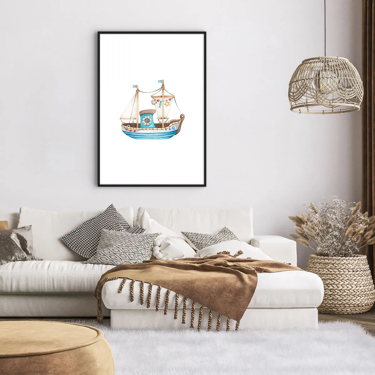 Affiche dans un cadre noir - Poster - Ohé, l'aventure ! - 70x100 cm