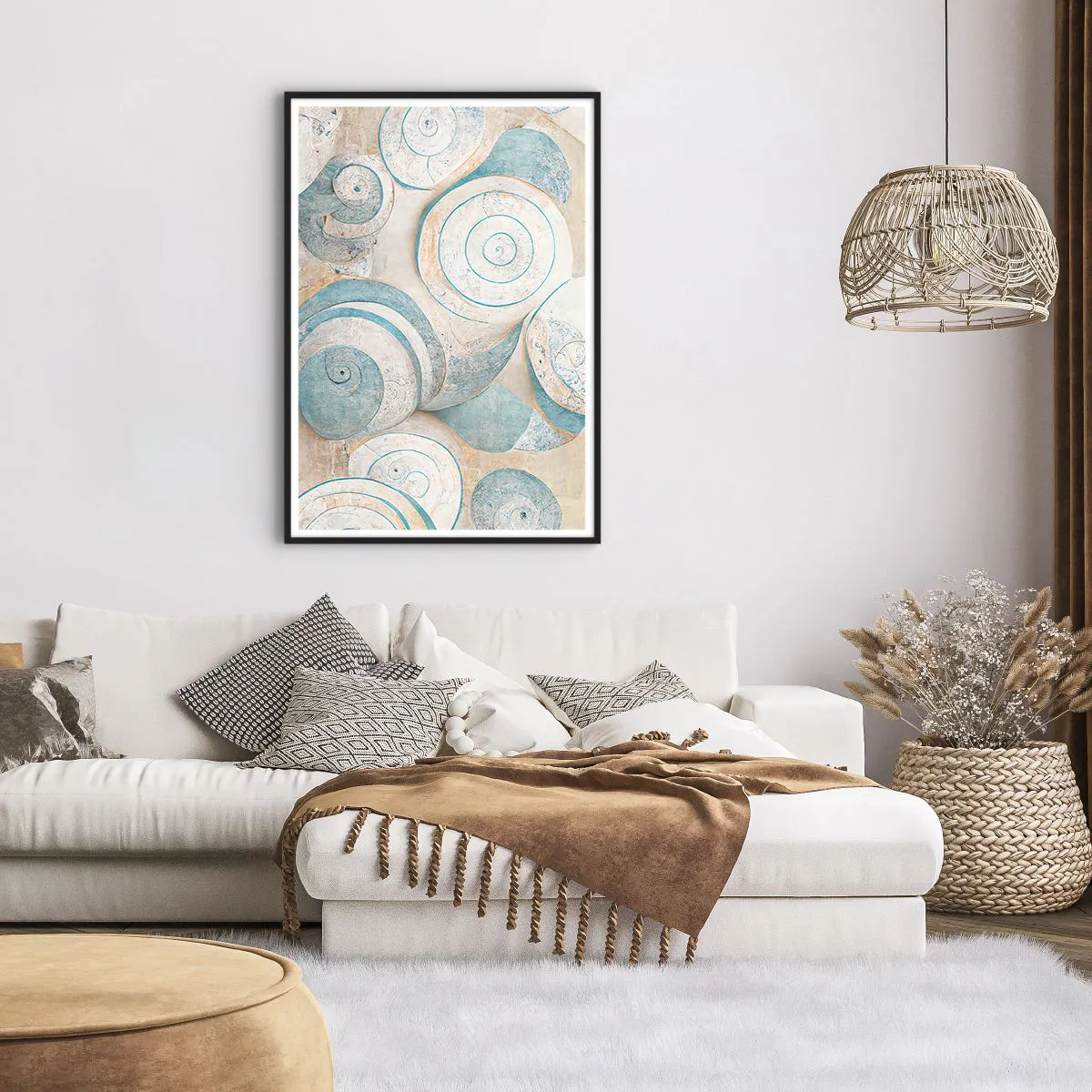 Affiche dans un cadre noir - Poster - Que cache la coque ? - 70x100 cm