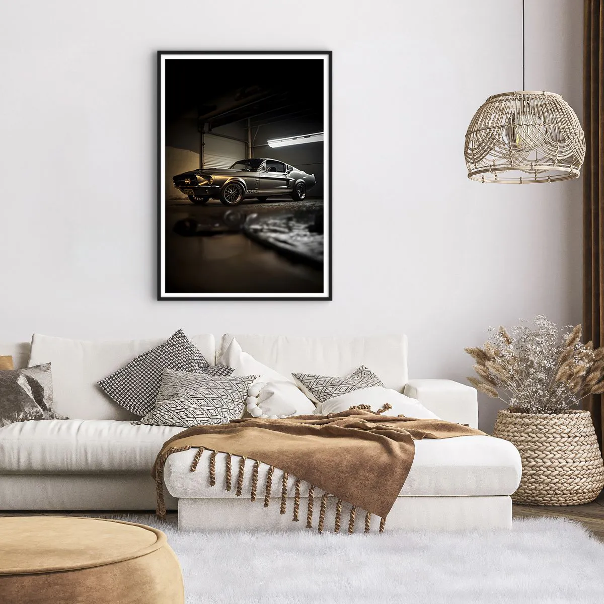 Affiche dans un cadre noir - Poster - Retour dans le passé - 70x100 cm