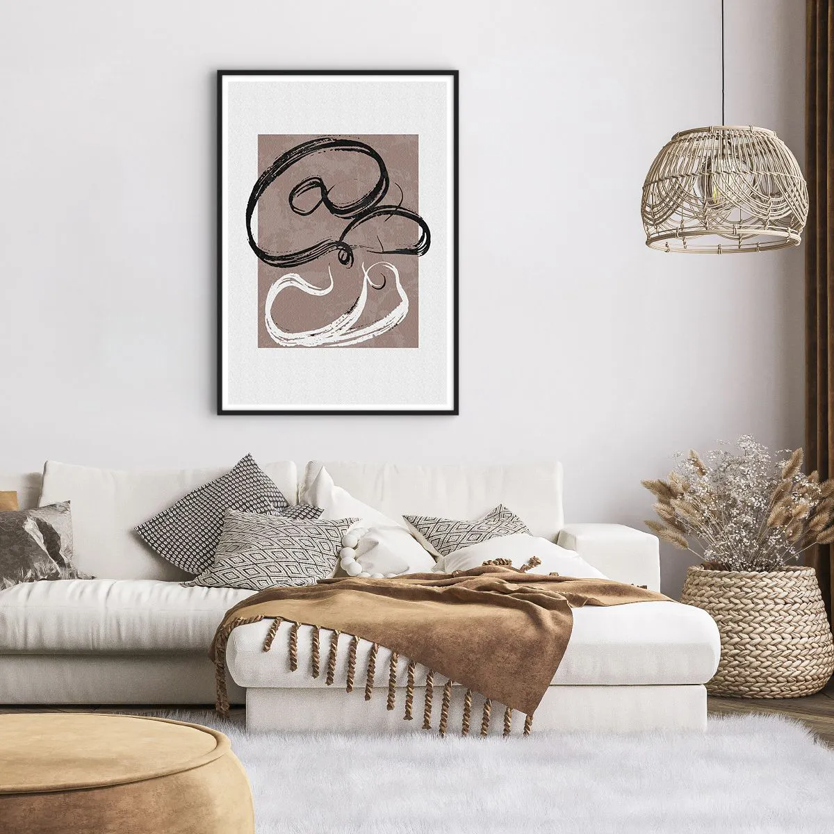 Poszter fehér keretben - Kompozíció - a teljesség keresése - 70x100 cm