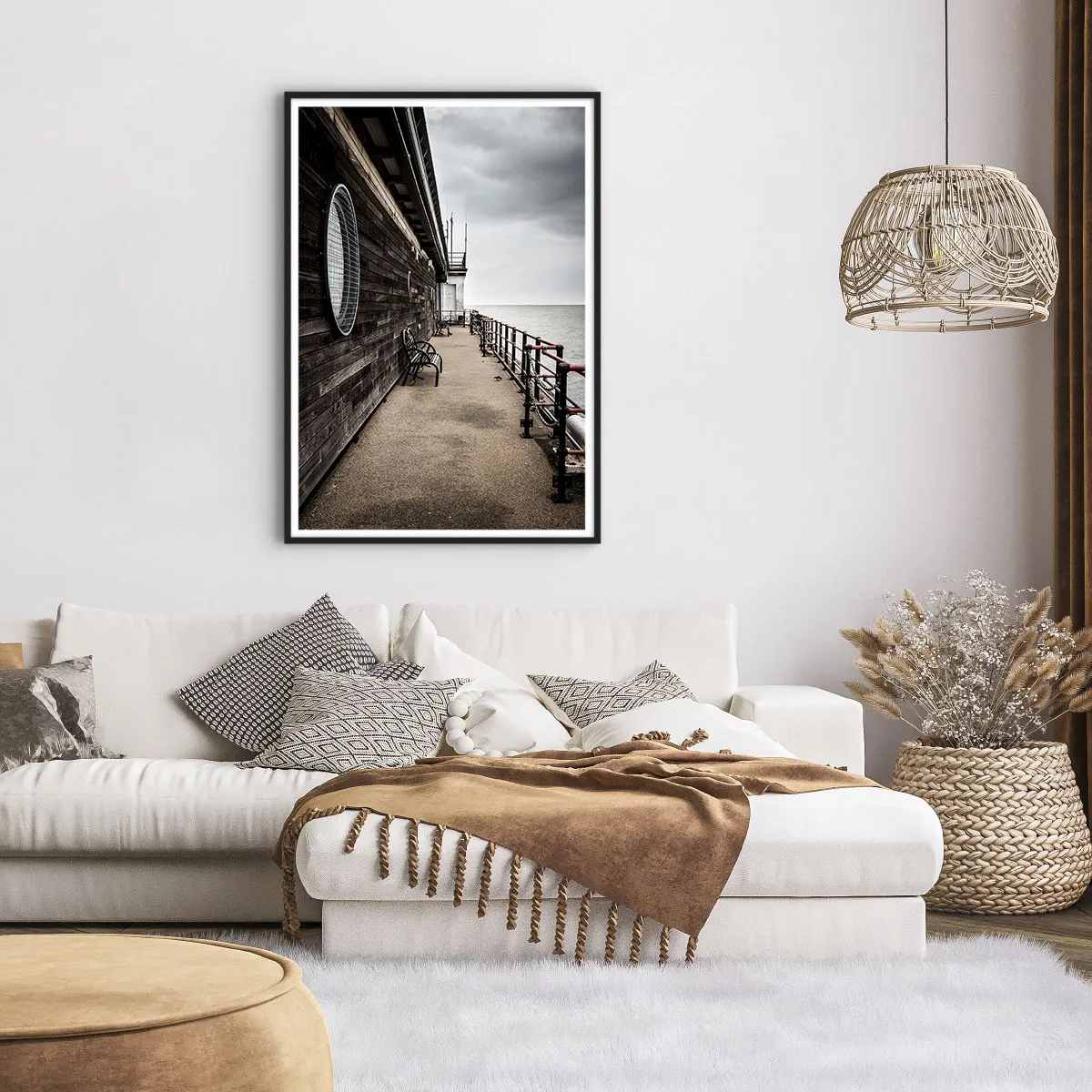 Poster in einem schwarzem Rahmen - Die Zeit blieb stehen - 70x100 cm