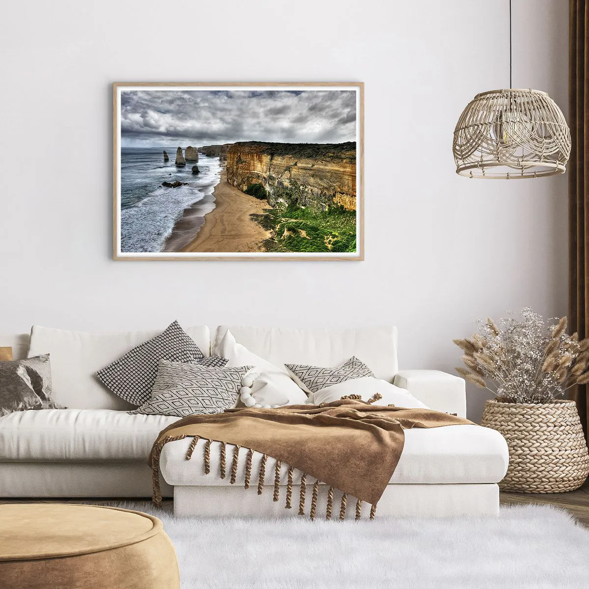 Poszter világos tölgy keretben - Nyers gyönyör - 100x70 cm