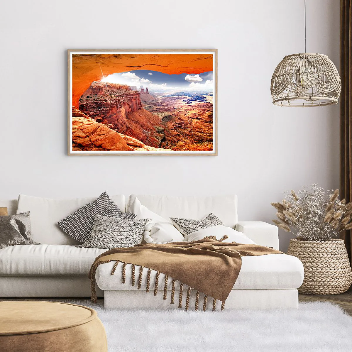 Pôster com moldura de carvalho claro - Esculpido pela própria natureza - 100x70 cm