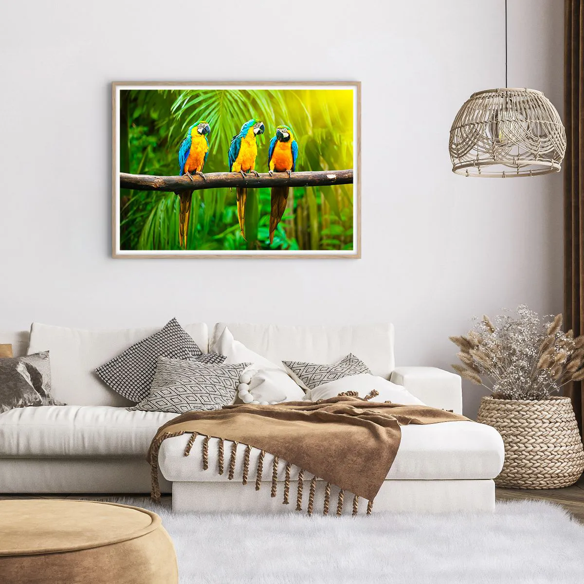 Poster in einem Rahmen aus heller Eiche - Und hast du gehört, dass sie ...? - 100x70 cm