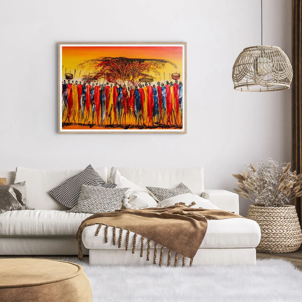 Affiche dans un chêne clair - Poster - Là-bas, là-bas, ils vont là-bas - 100x70 cm