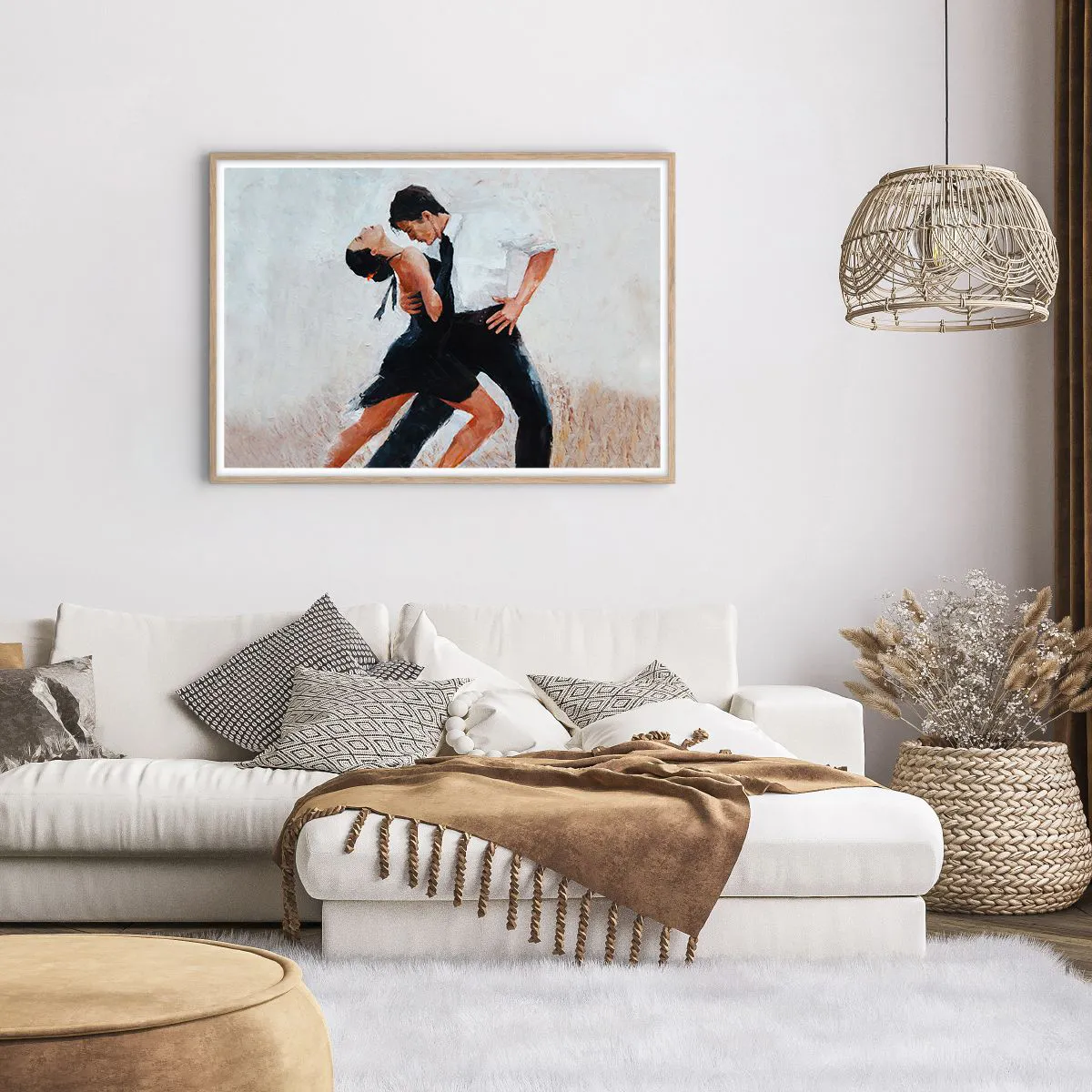 Affiche dans un chêne clair - Poster - Tango de mes rêves et pensées - 100x70 cm