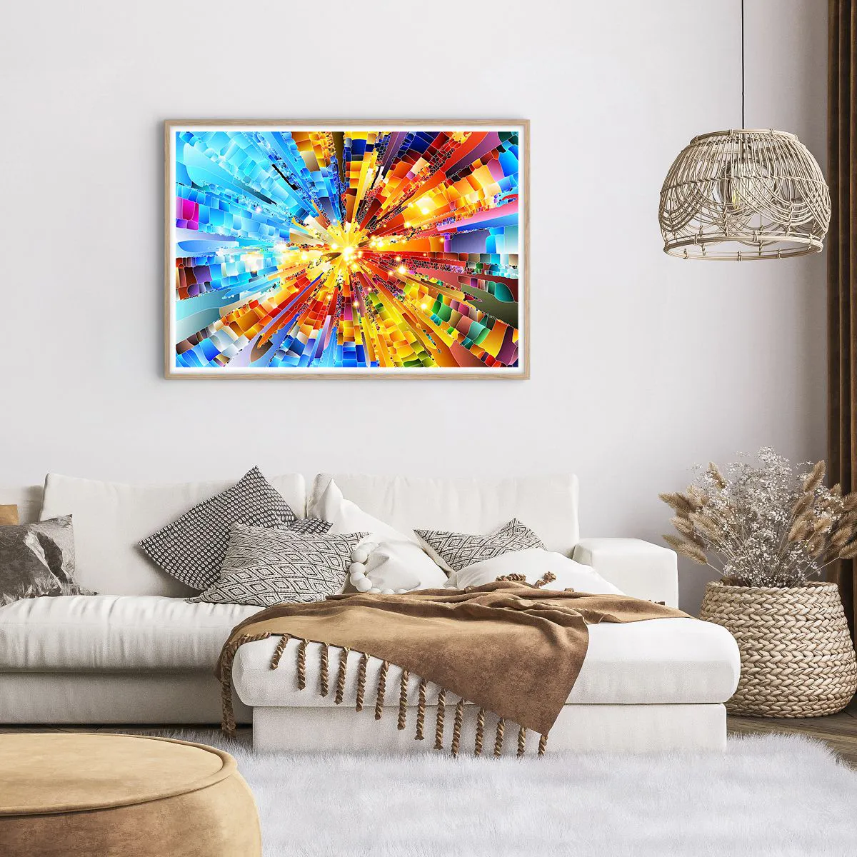 Poster in cornice rovere chiaro - In medias res - 100x70 cm