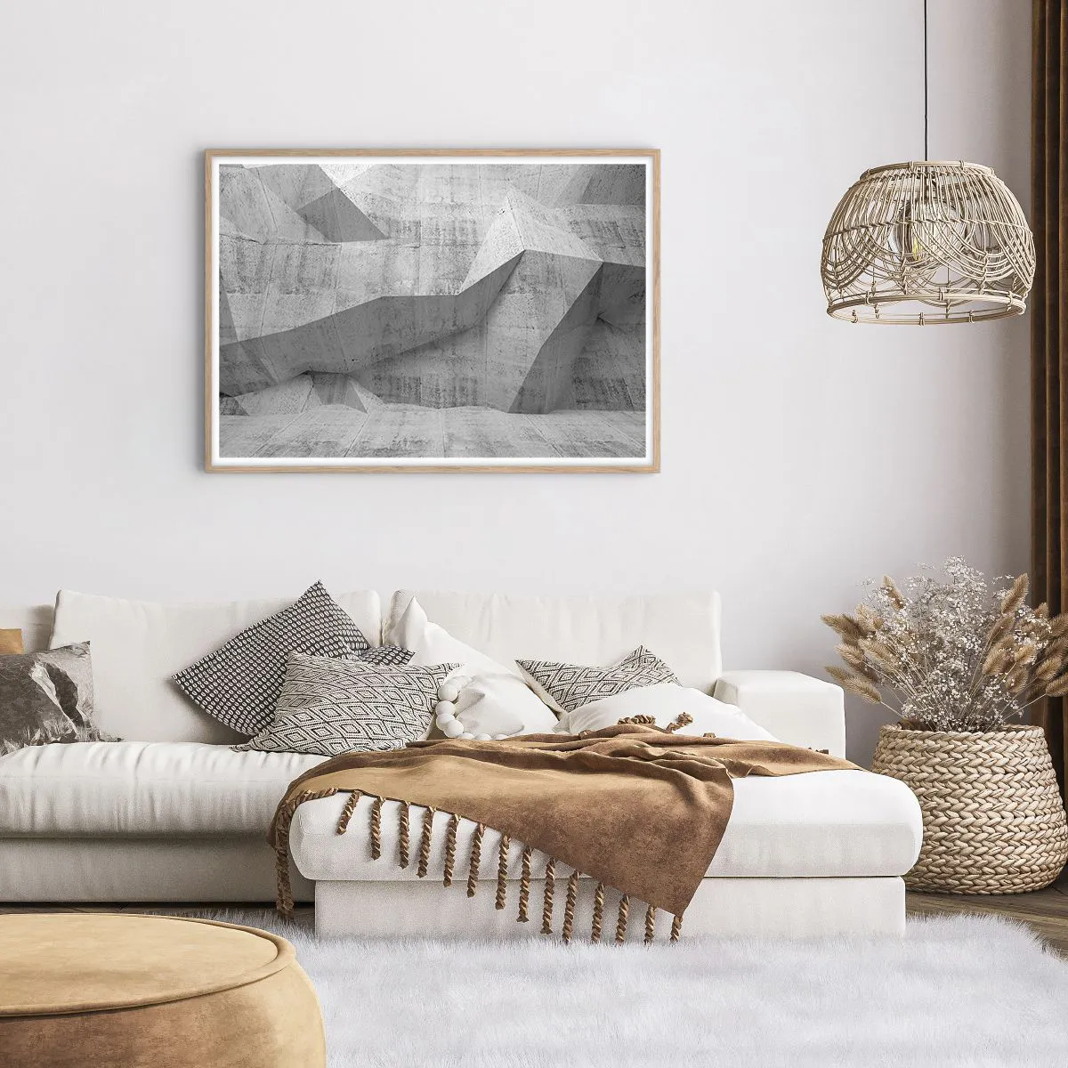 Affiche dans un chêne clair - Poster - Un vrai challenge - 100x70 cm