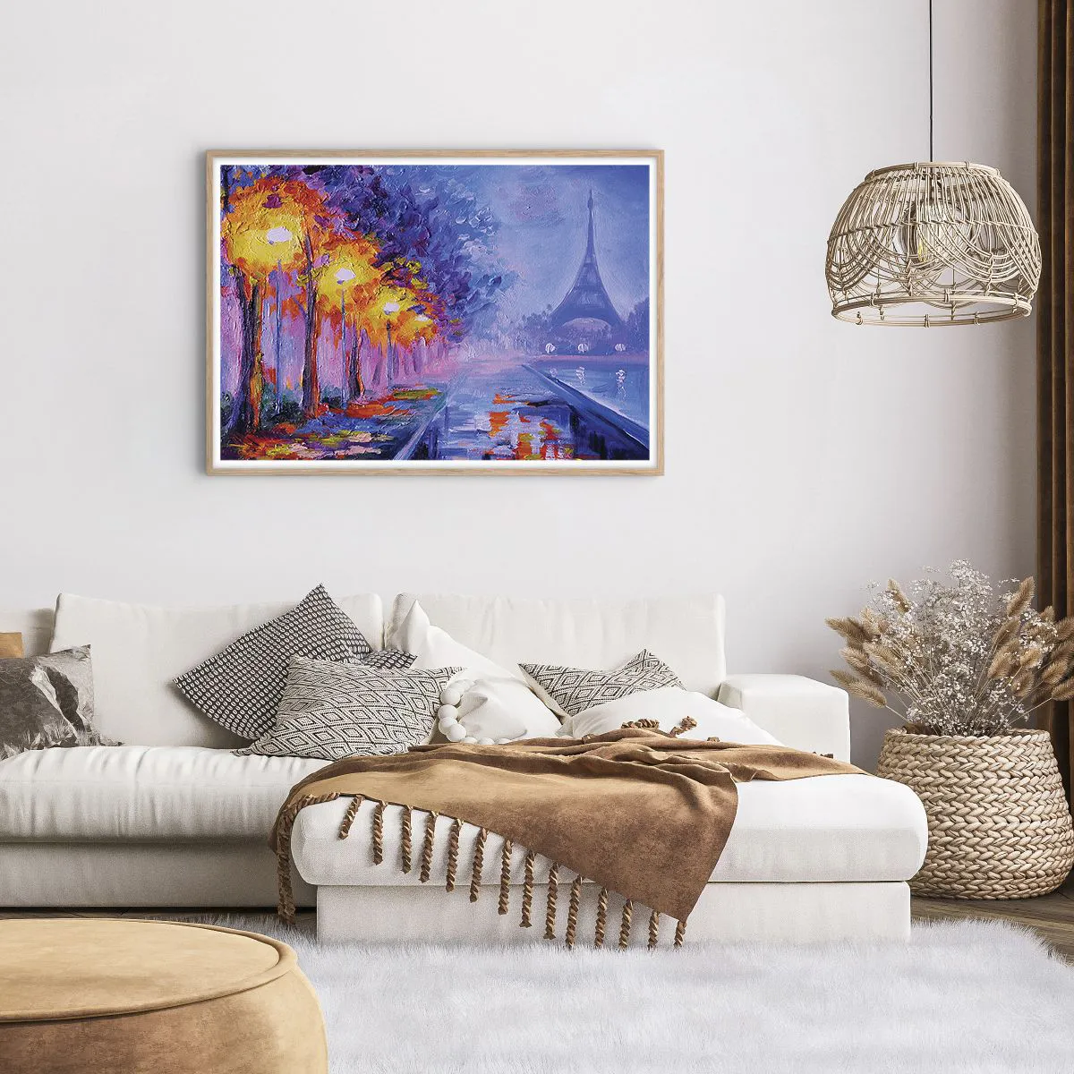 Affiche dans un chêne clair - Poster - Une ballade idéale - 100x70 cm