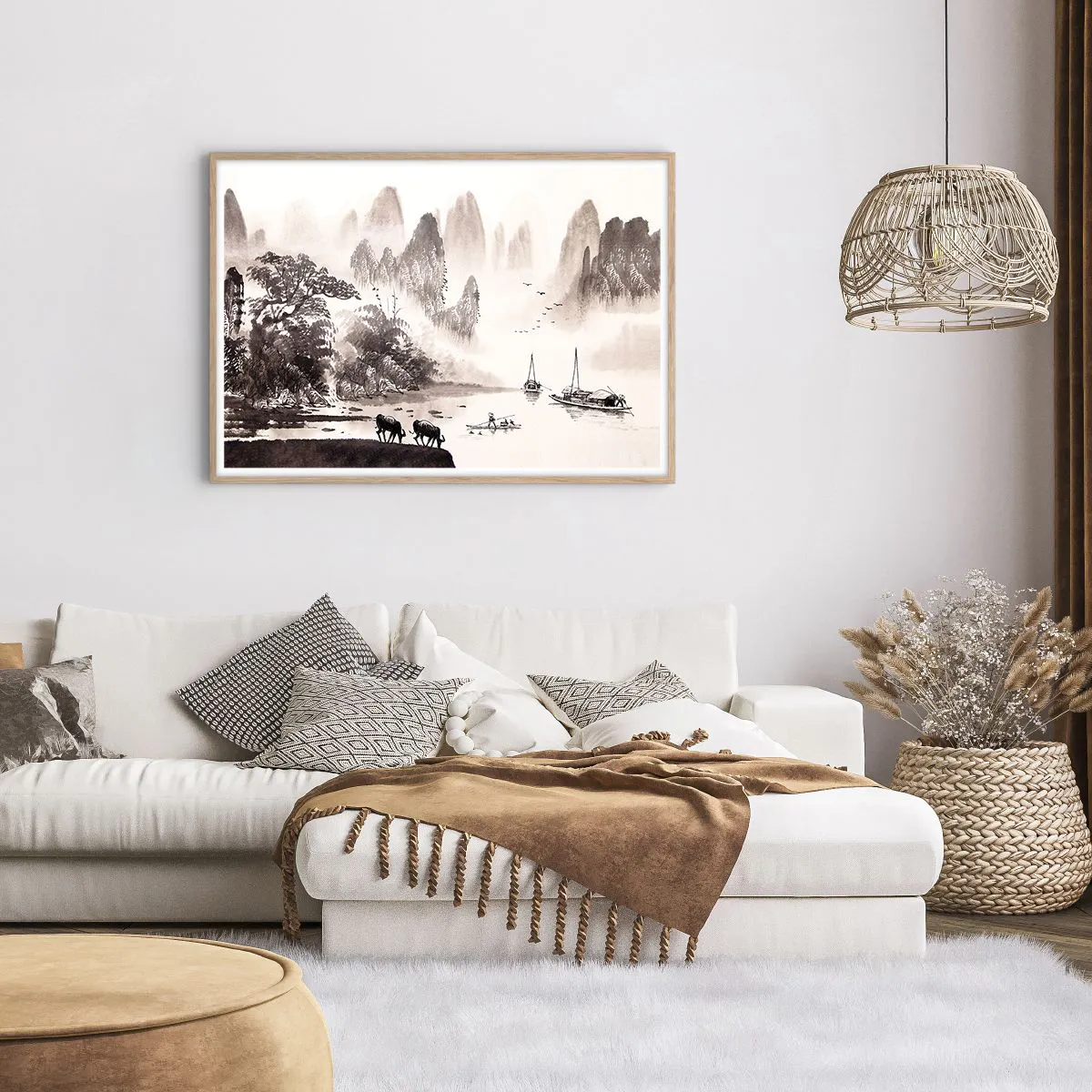 Plakat w ramie jasny dąb - Egzotyczna codzienność Wschodu - 100x70 cm