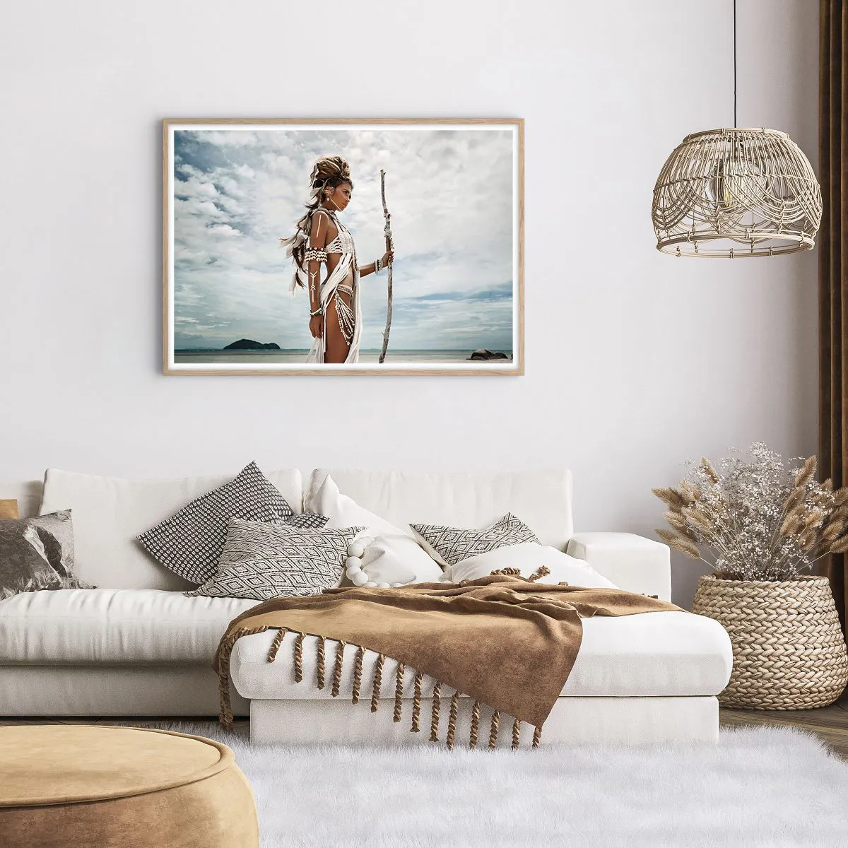 Póster en marco roble claro - Reina de los trópicos - 100x70 cm