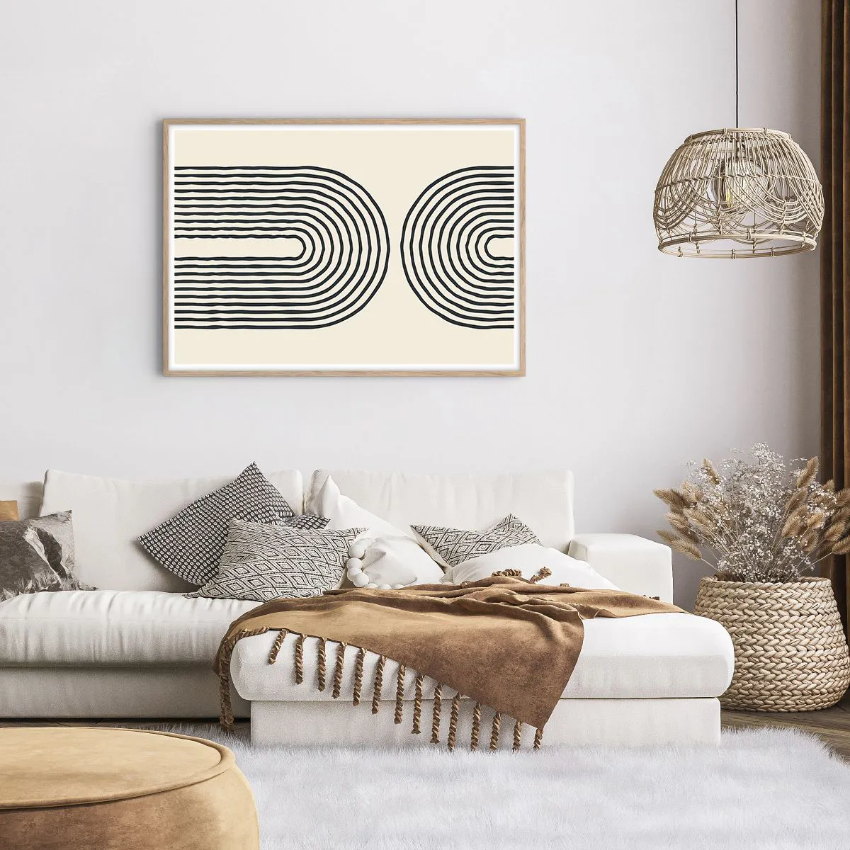 Poster in light oak frame - In One Moment… - 100x70 cm