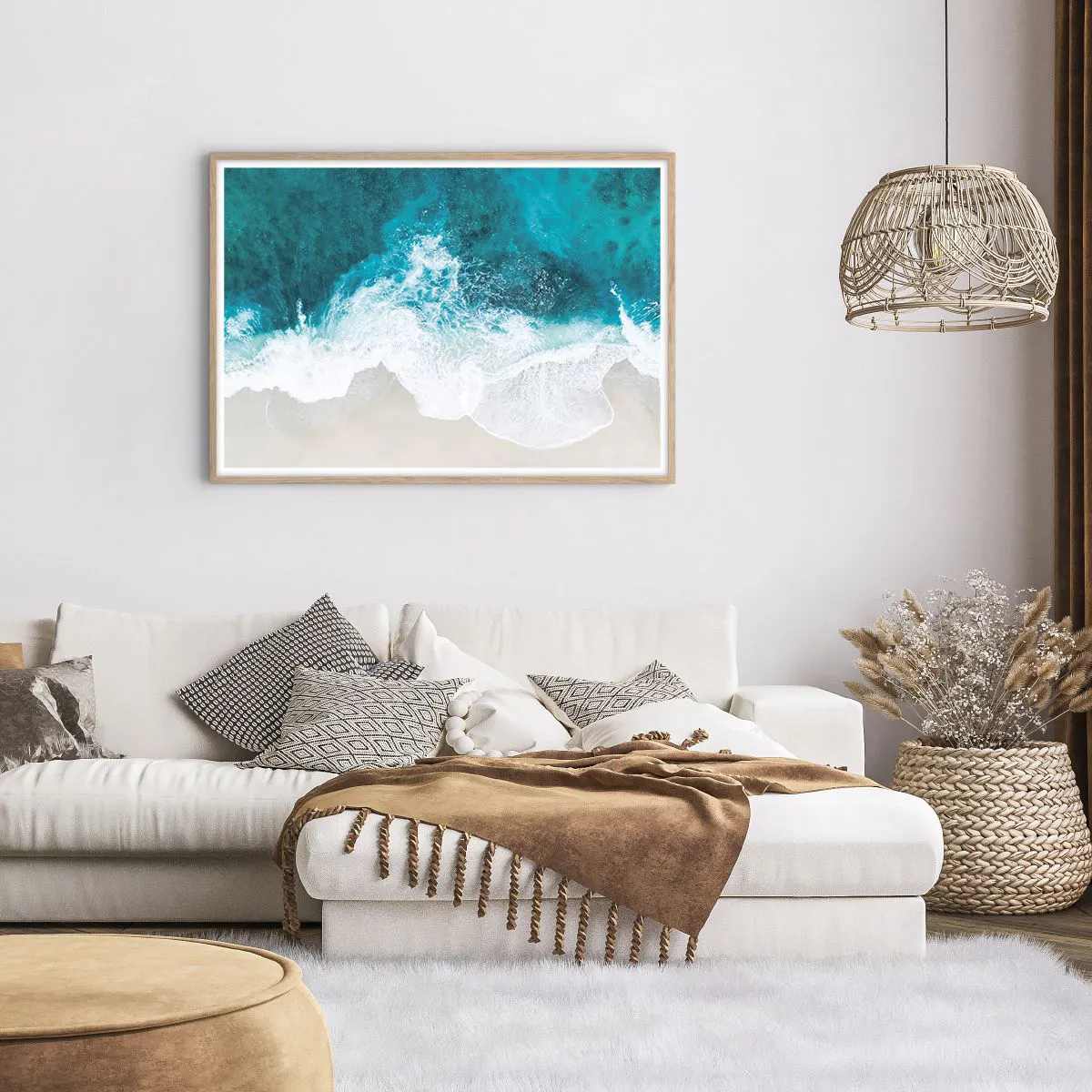 Plakat w ramie jasny dąb - Naturalna pieszczota - 100x70 cm