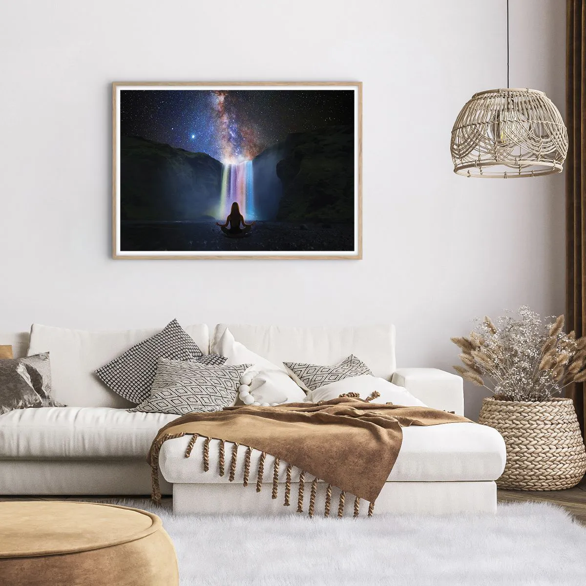 Poster in cornice rovere chiaro - Armonia assoluta - 100x70 cm