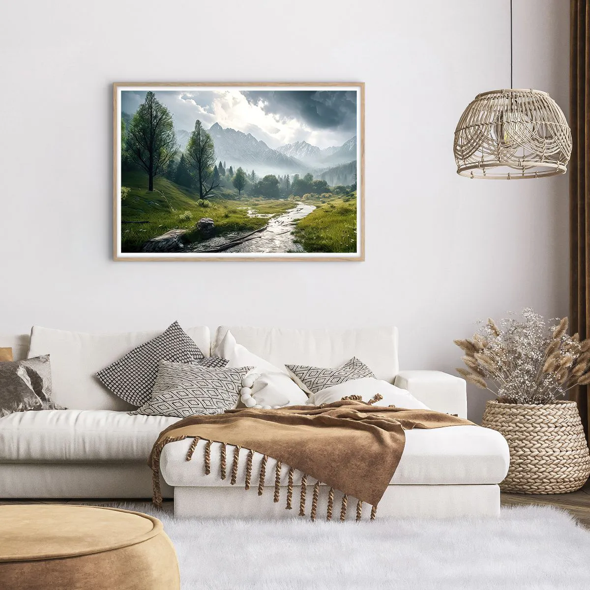 Plakat w ramie jasny dąb - Tam i z powrotem - 100x70 cm