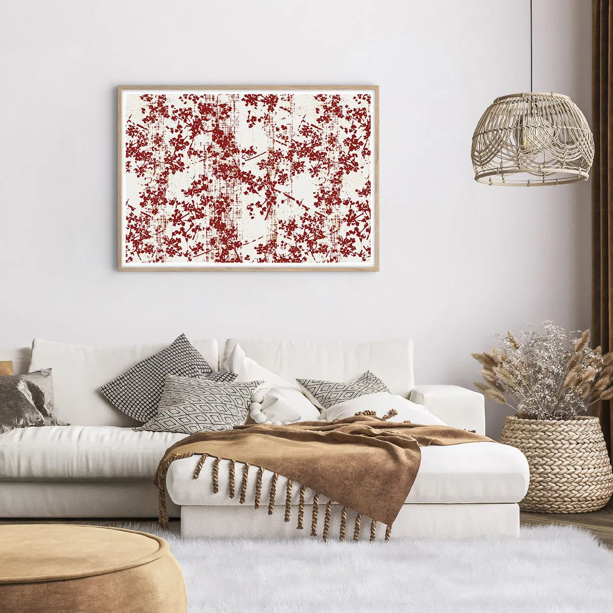 Affiche dans un chêne clair - Poster - Comme un calicot ancien - 100x70 cm